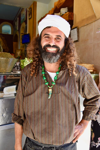 Welcoming Smile of a Yemenite Food Stand Owner; Tzefat, Isreal