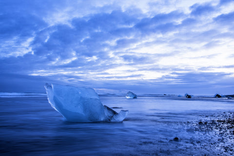 The Cold Edges; Diamond Beach Iceland at Sunset